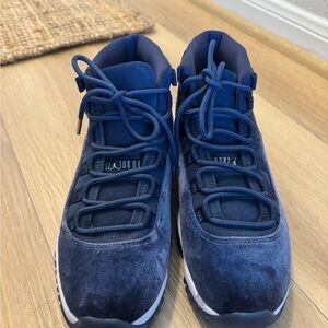 Navy Blue Suede Jordan 11